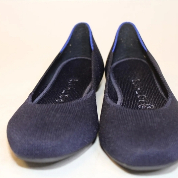 🔹️Rothy's 🔹️Womens 7 The Square Navy Knit Ballet Flats Shoes - Picture 5 of 7